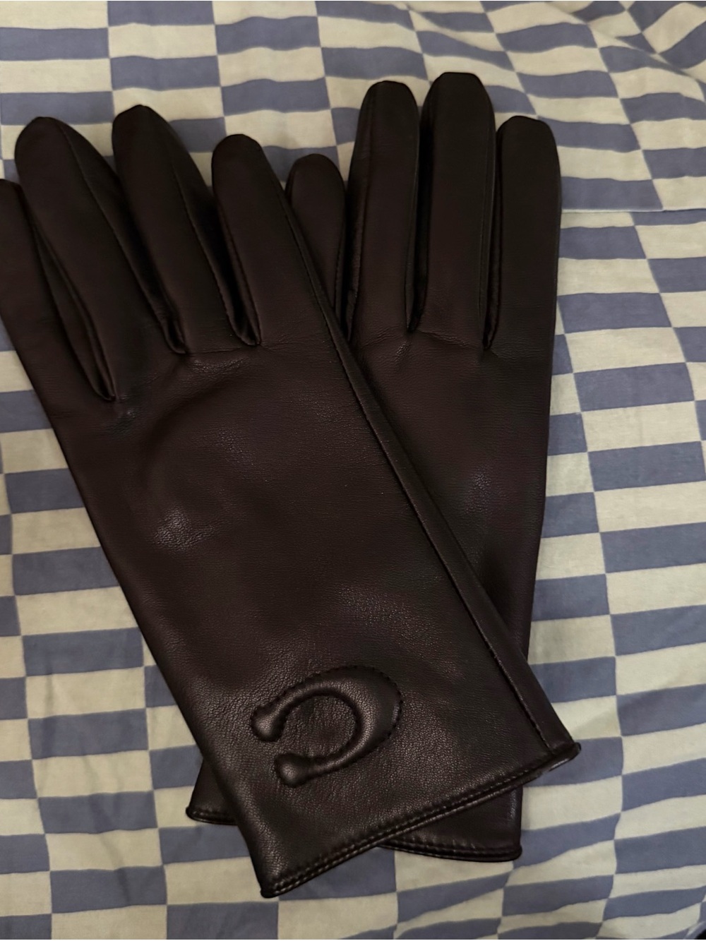 Coach Black Leather Women's Gloves